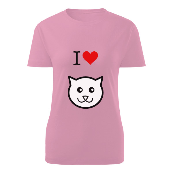 Tričko s potiskem Miluju kočky